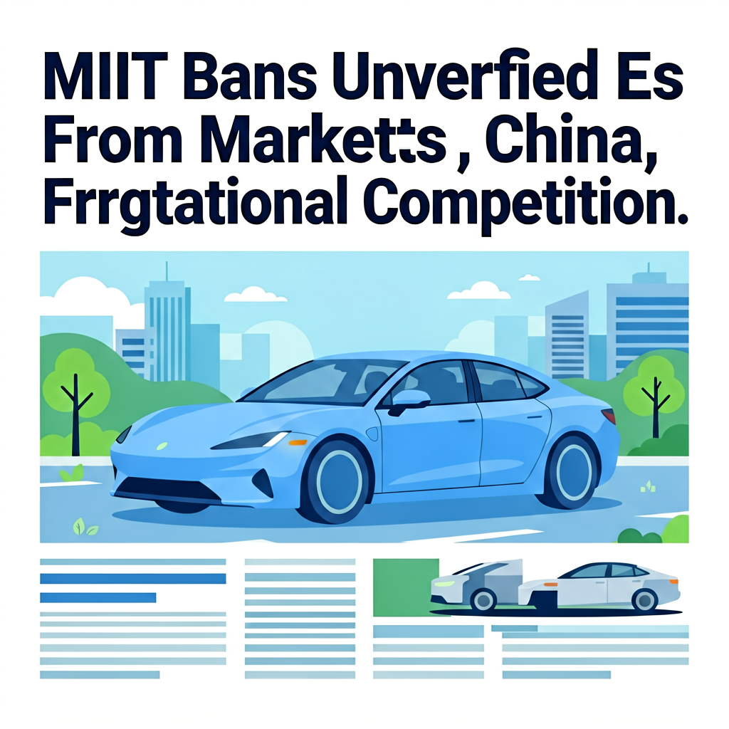 MIIT Bans Unverified EVs From Markets as China Flags Irrational Competition