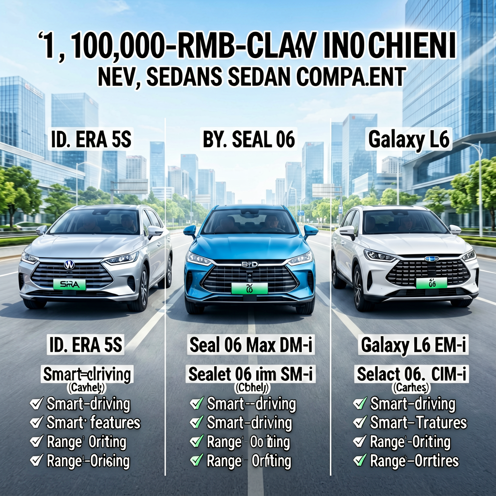 Three 100,000-RMB-Class NEV Sedans Compared: ID. ERA 5S, BYD Seal 06, Galaxy L6