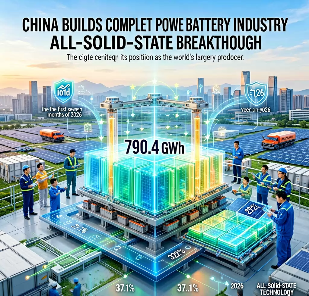 China Builds Complete Power Battery Industry, Targets All-Solid-State Breakthrough
